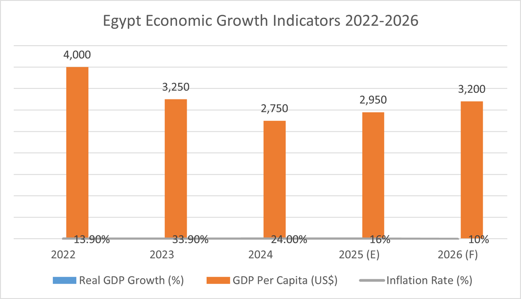Egypt Country Profile - Egypt Economic Growth Indicators 2022-2026